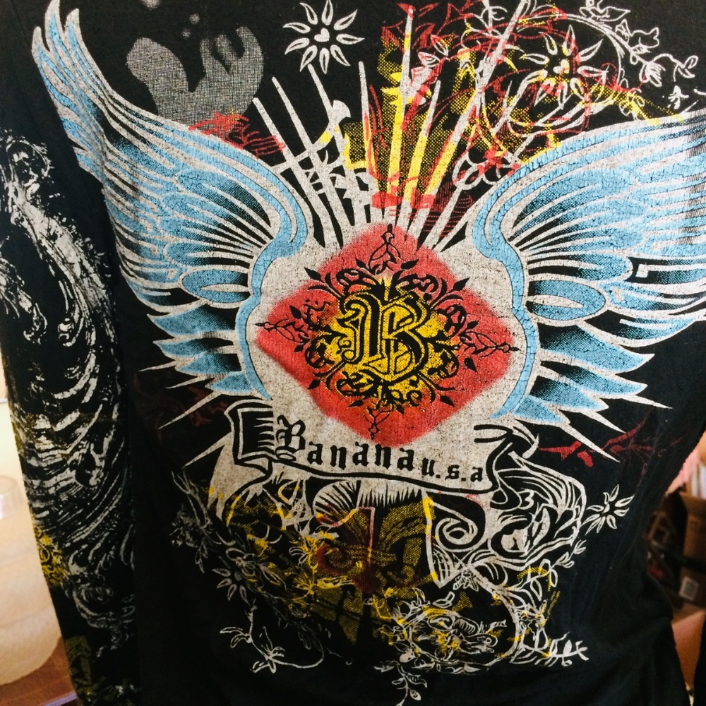 Soft Banana Wrap Top, Size Medium